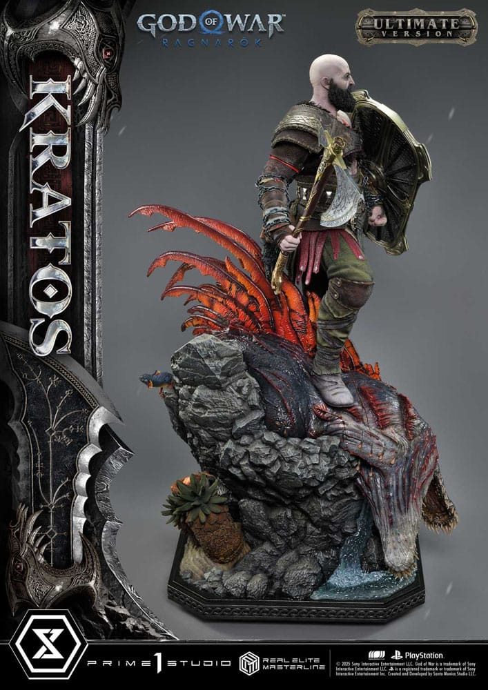 God of War: Ragnarok statuette Real Elite Masterline Series 1/3 Kratos Ultimate Bonus Version 95 cm