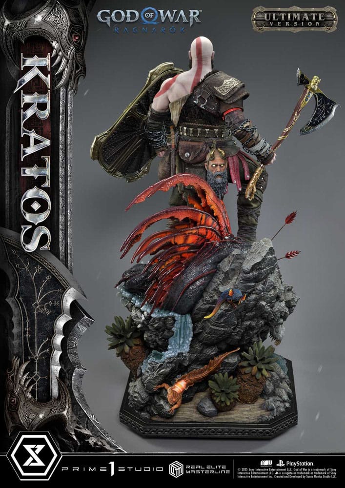 God of War: Ragnarok statuette Real Elite Masterline Series 1/3 Kratos Ultimate Bonus Version 95 cm