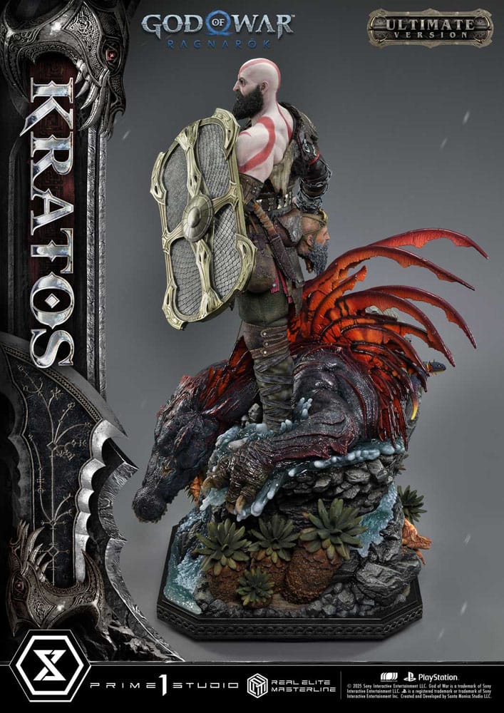 God of War: Ragnarok statuette Real Elite Masterline Series 1/3 Kratos Ultimate Bonus Version 95 cm