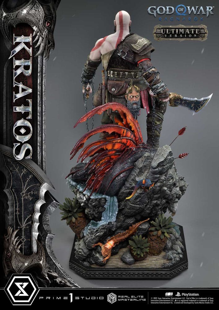 God of War: Ragnarok statuette Real Elite Masterline Series 1/3 Kratos Ultimate Bonus Version 95 cm