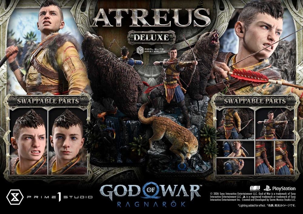God of War: Ragnarok Real Elite Masterline statuette 1/3 Atreus DX Bonus Version 96 cm