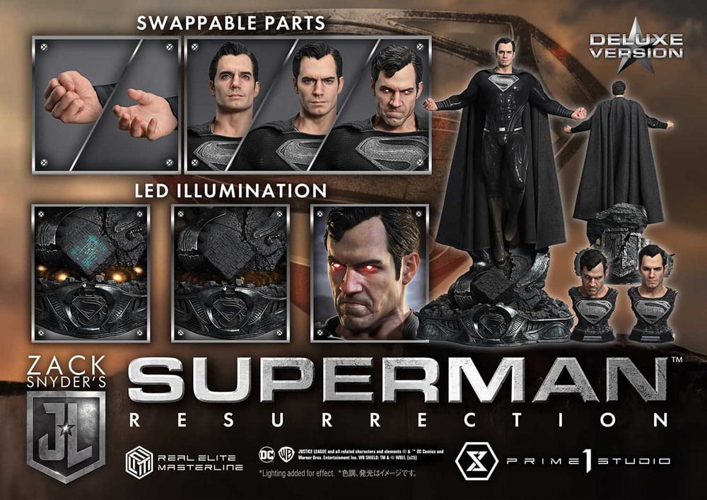 Zack Snyder's Justice League statuette Real Elite Masterline Series 1/3 Superman Resurrection Deluxe Ver. 95 cm