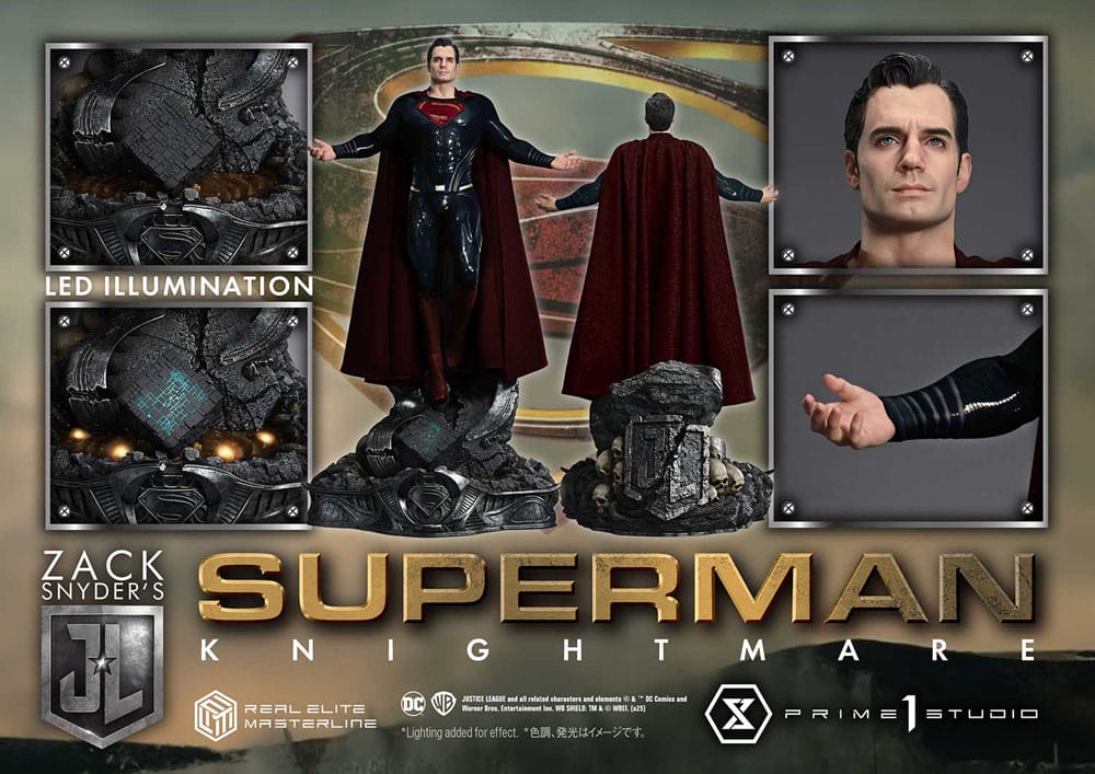 Zack Snyder's Justice League statuette Real Elite Masterline Series 1/3 Superman Knightmare Color Edition 95 cm