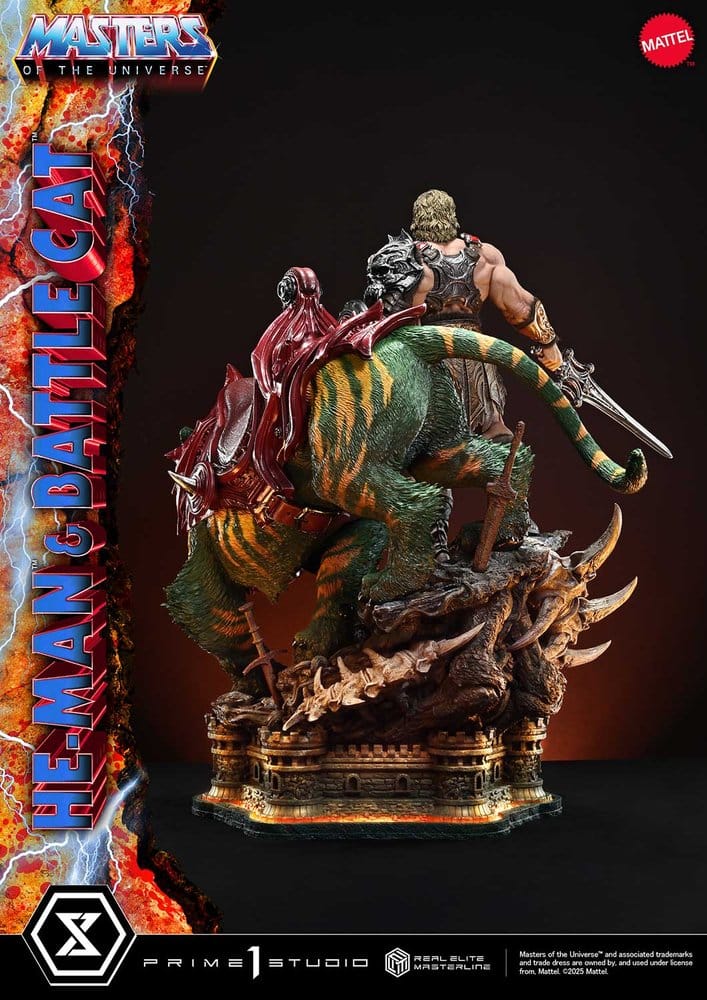Masters of the Universe statuette Real Elite Masterline Series 1/4 He-Man & Battle Cat 86 cm