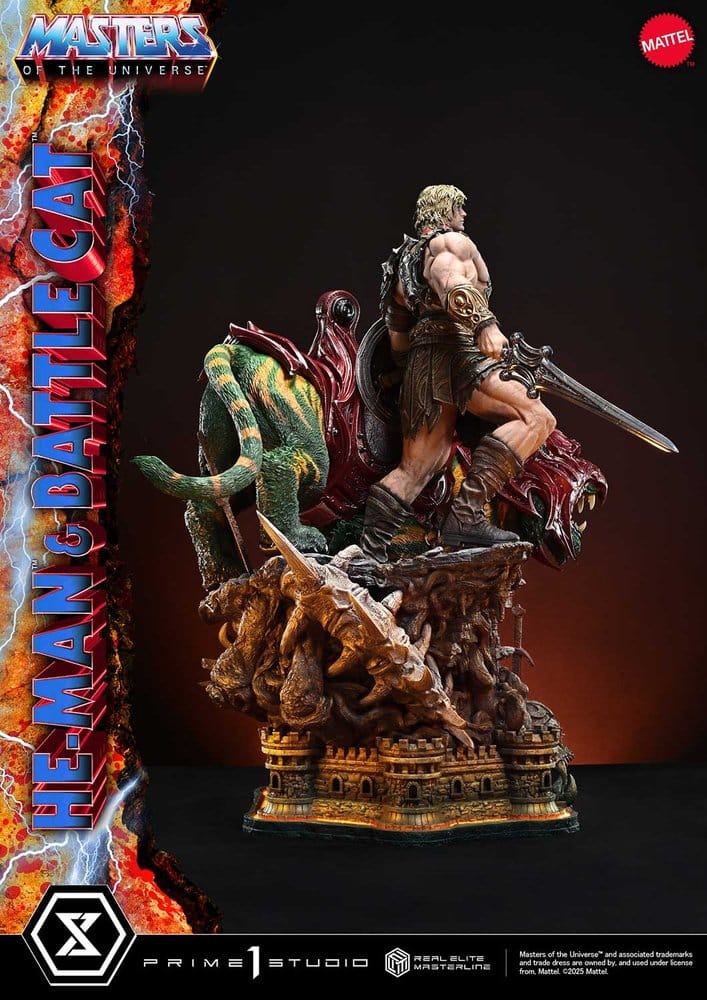 Masters of the Universe statuette Real Elite Masterline Series 1/4 He-Man & Battle Cat 86 cm