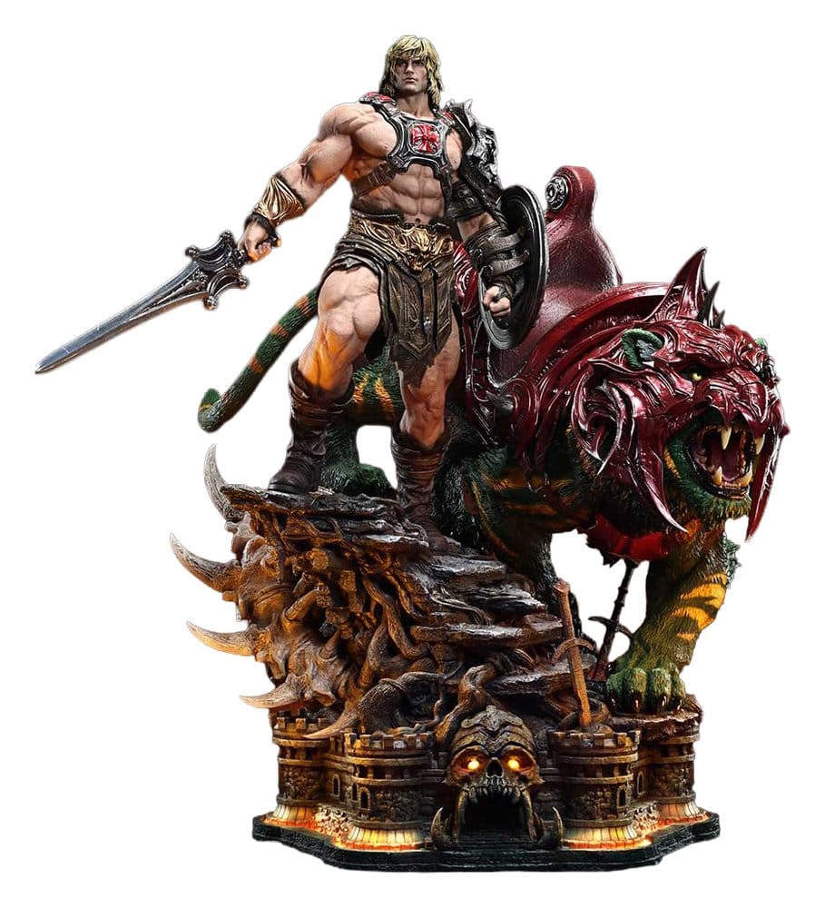 Masters of the Universe statuette Real Elite Masterline Series 1/4 He-Man & Battle Cat 86 cm