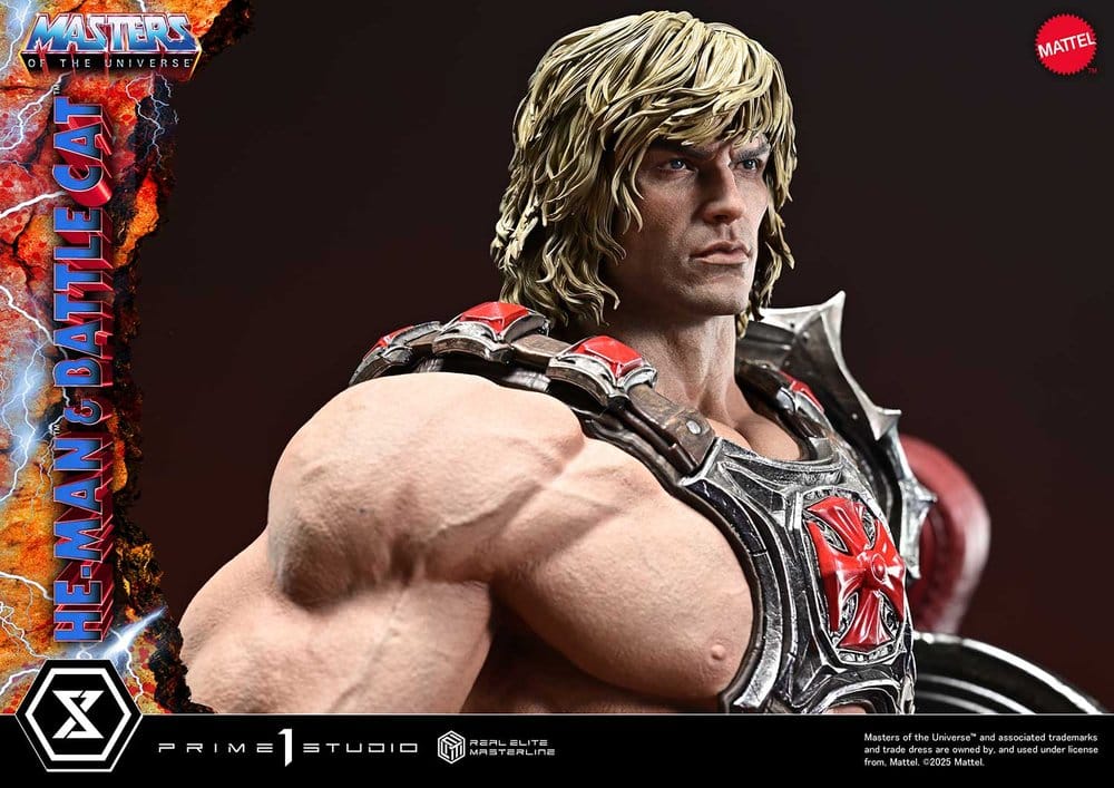 Masters of the Universe statuette Real Elite Masterline Series 1/4 He-Man & Battle Cat 86 cm