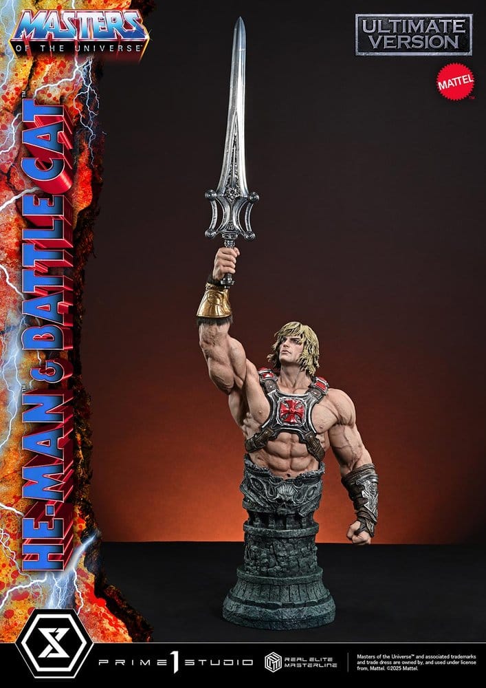 Masters of the Universe statuette Real Elite Masterline Series 1/4 He-Man & Battle Cat Ultimate Version 86 cm