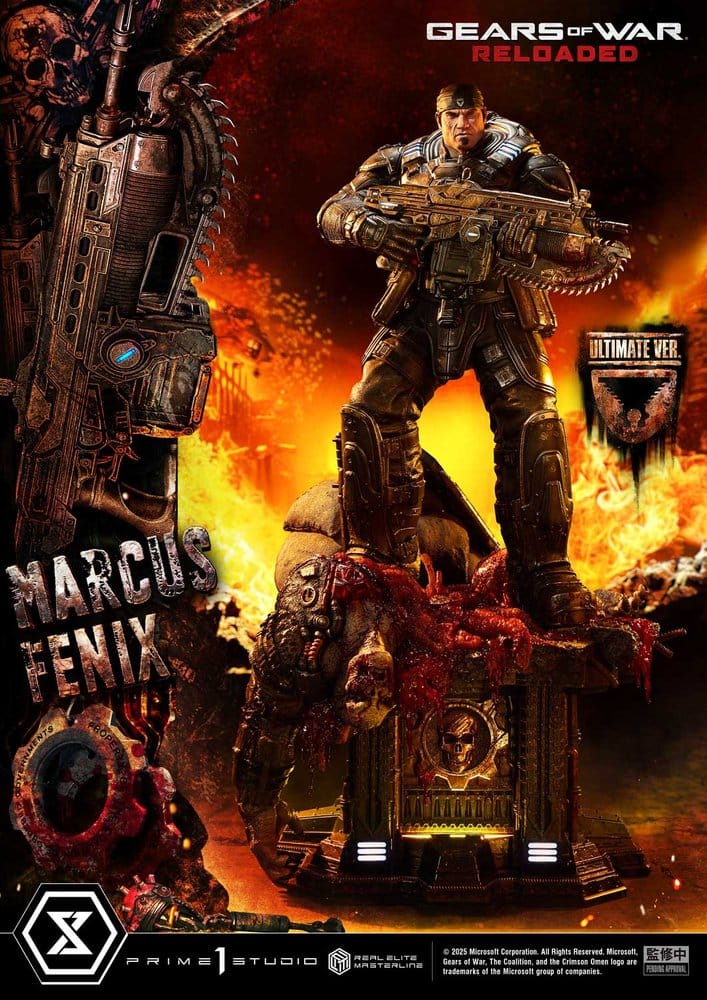 Gears of War: Reloaded statuette Real Elite Masterline Series 1/3 Marcus Fenix Ultimate Version 97 cm