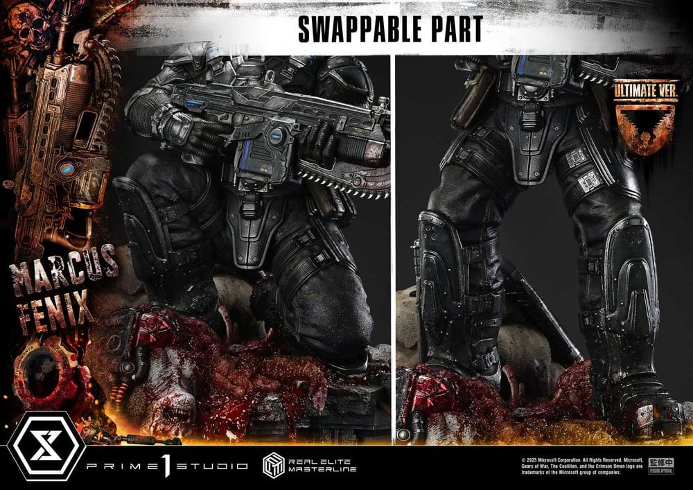 Gears of War: Reloaded statuette Real Elite Masterline Series 1/3 Marcus Fenix Ultimate Version 97 cm