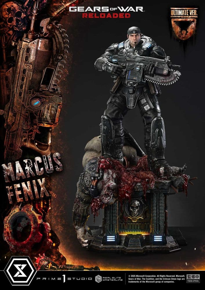 Gears of War: Reloaded statuette Real Elite Masterline Series 1/3 Marcus Fenix Ultimate Version 97 cm