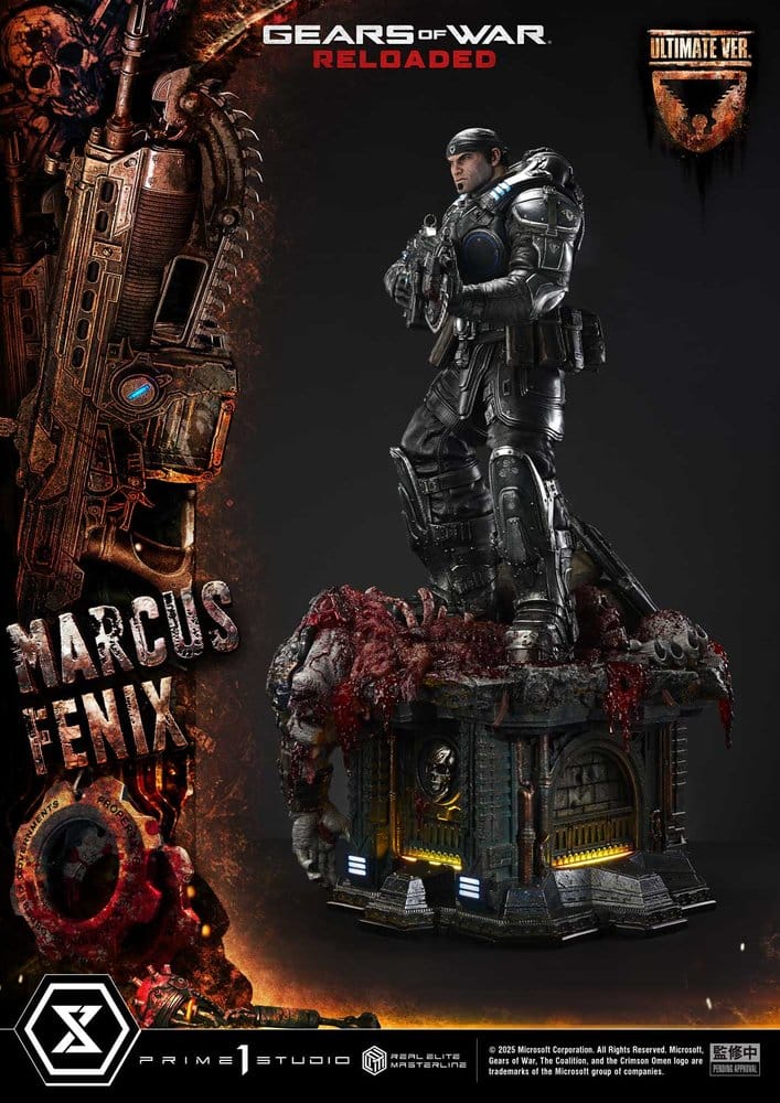 Gears of War: Reloaded statuette Real Elite Masterline Series 1/3 Marcus Fenix Ultimate Version 97 cm