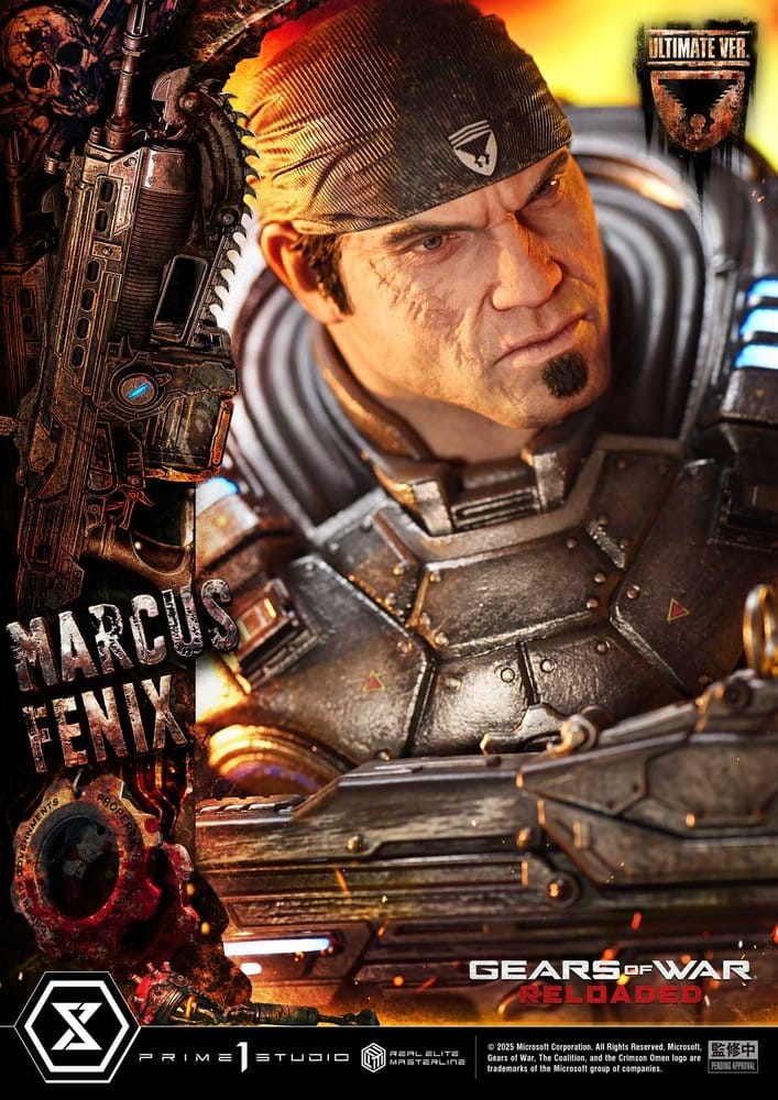 Gears of War: Reloaded statuette Real Elite Masterline Series 1/3 Marcus Fenix Ultimate Version 97 cm