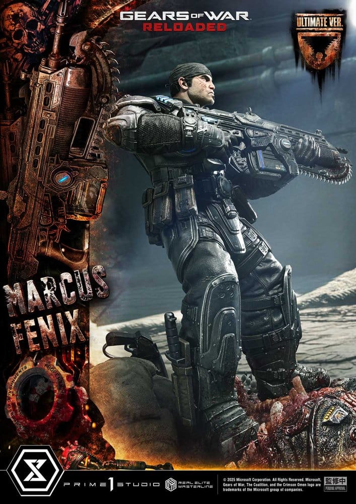 Gears of War: Reloaded statuette Real Elite Masterline Series 1/3 Marcus Fenix Ultimate Version 97 cm