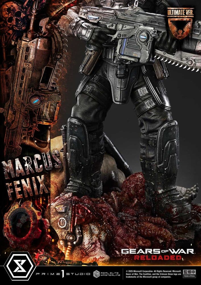 Gears of War: Reloaded statuette Real Elite Masterline Series 1/3 Marcus Fenix Ultimate Version 97 cm