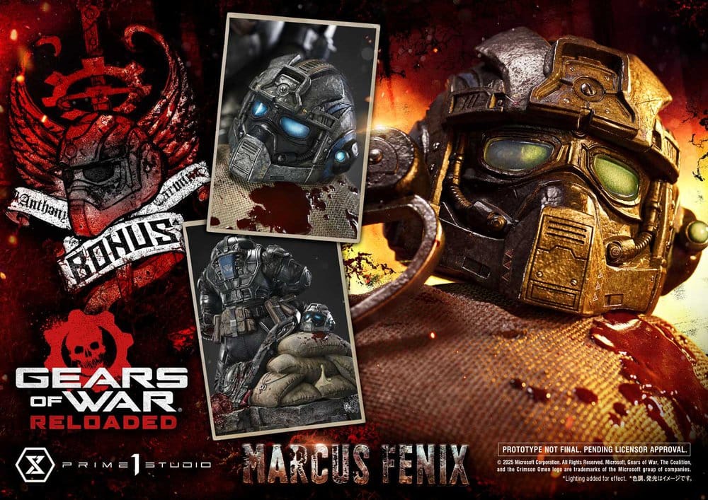 Gears of War: Reloaded statuette Real Elite Masterline Series 1/3 Marcus Fenix Ultimate Bonus Version 97 cm