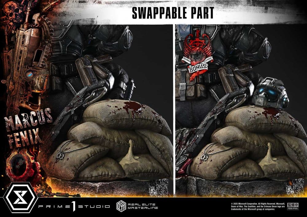 Gears of War: Reloaded statuette Real Elite Masterline Series 1/3 Marcus Fenix Ultimate Bonus Version 97 cm