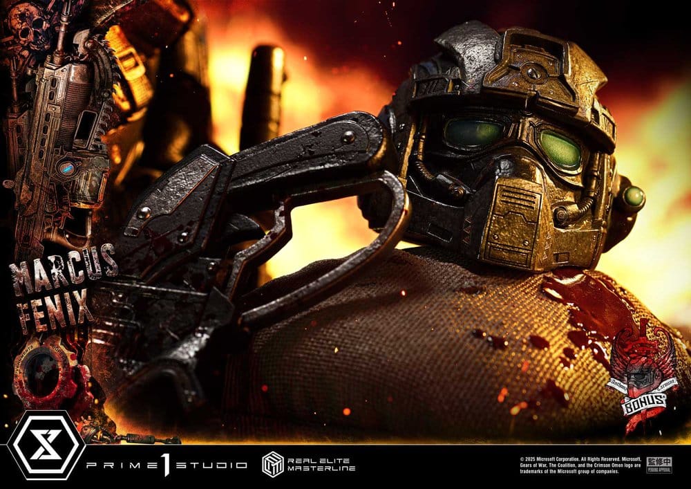 Gears of War: Reloaded statuette Real Elite Masterline Series 1/3 Marcus Fenix Ultimate Bonus Version 97 cm