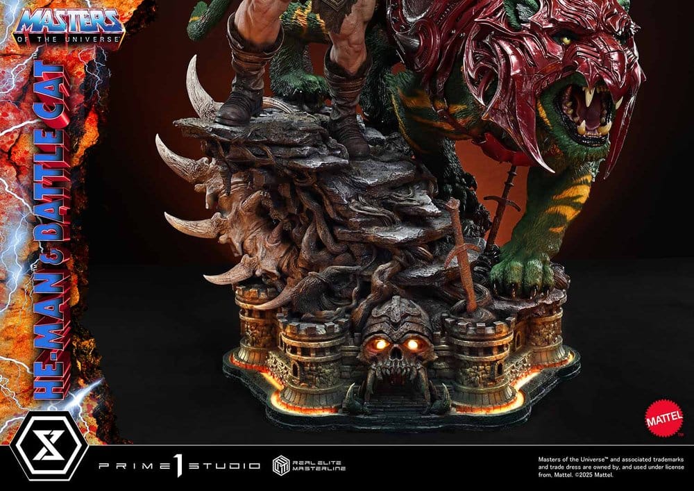 Masters of the Universe statuette Real Elite Masterline Series 1/4 He-Man & Battle Cat Ultimate Bonus Version 86 cm