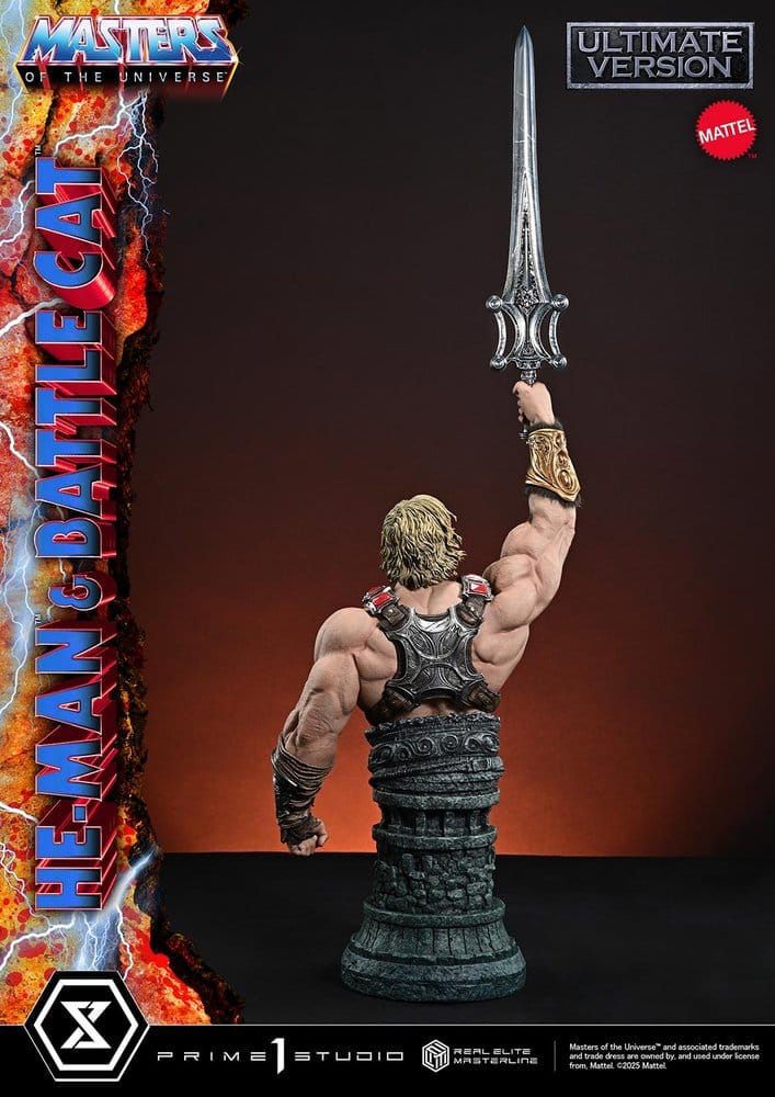 Masters of the Universe statuette Real Elite Masterline Series 1/4 He-Man & Battle Cat Ultimate Bonus Version 86 cm