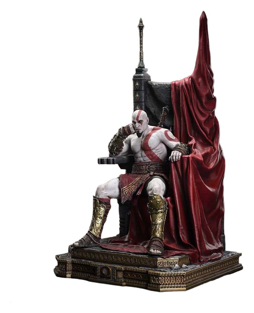 Throne Legacy God of War Series statuette 1/3 Ragnarok Young Thyself Kratos 91 cm
