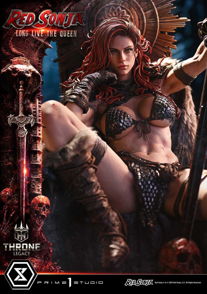 Red Sonja statuette 1/3 Throne Legacy Collection Red Sonja: Long Live the Queen 77 cm