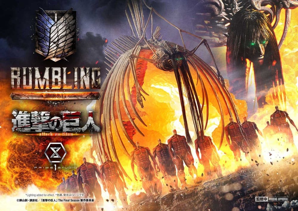 L´Attaque des Titans statuette Ultimate Diorama Masterline Series The Rumbling Bonus Version 64 cm