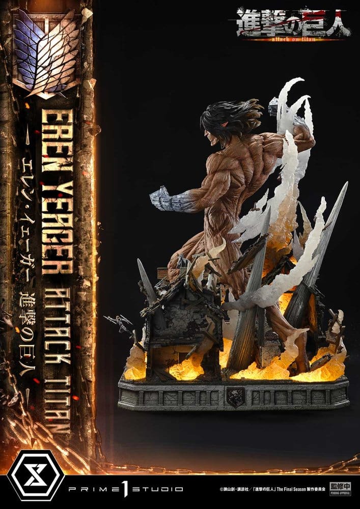 L'Attaque des Titans (TV animation) Ultimate Diorama Masterline Statue Eren Yeager Attack Titan 81 cm