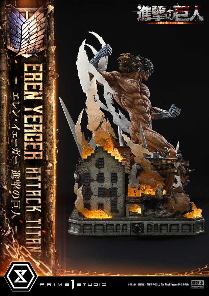 L'Attaque des Titans (TV animation) Ultimate Diorama Masterline Statue Eren Yeager Attack Titan 81 cm