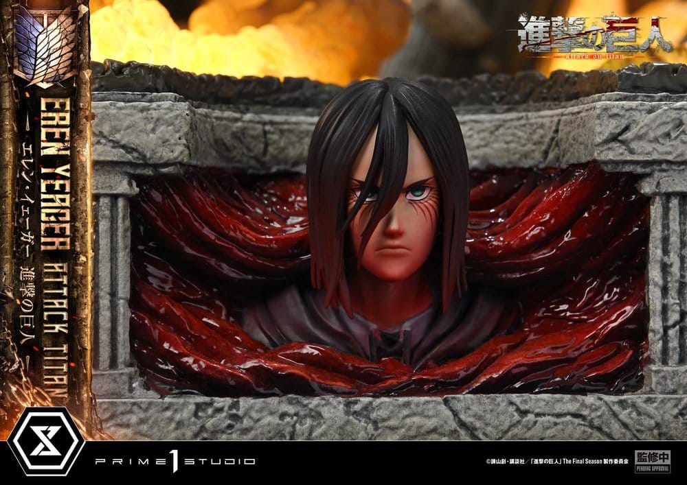 L'Attaque des Titans (TV animation) Ultimate Diorama Masterline Statue Eren Yeager Attack Titan 81 cm