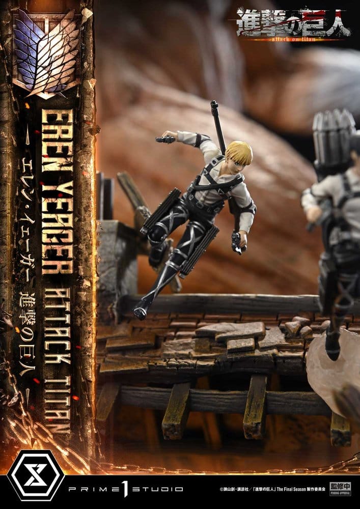 L'Attaque des Titans (TV animation) Ultimate Diorama Masterline Statue Eren Yeager Attack Titan 81 cm