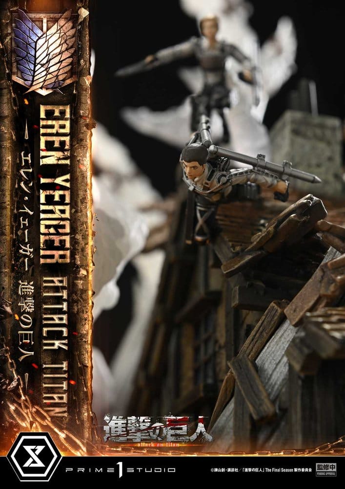 L'Attaque des Titans (TV animation) Ultimate Diorama Masterline Statue Eren Yeager Attack Titan 81 cm