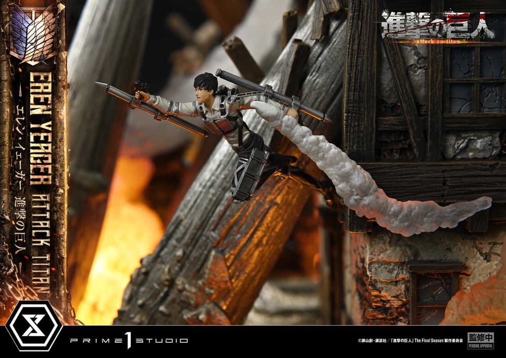 L'Attaque des Titans (TV animation) Ultimate Diorama Masterline Statue Eren Yeager Attack Titan 81 cm