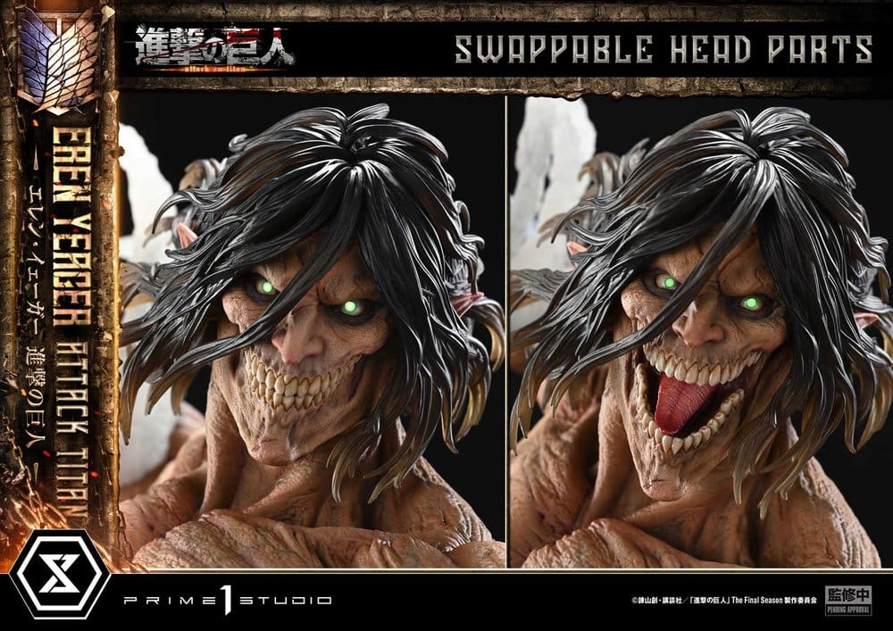 L'Attaque des Titans (TV animation) Ultimate Diorama Masterline Statue Eren Yeager Attack Titan Bonus Version 81 cm