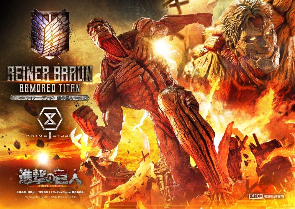 L'Attaque des Titans (TV animation) Ultimate Diorama Masterline Statue Reiner Braun Armored Titan Bonus Version 75 cm
