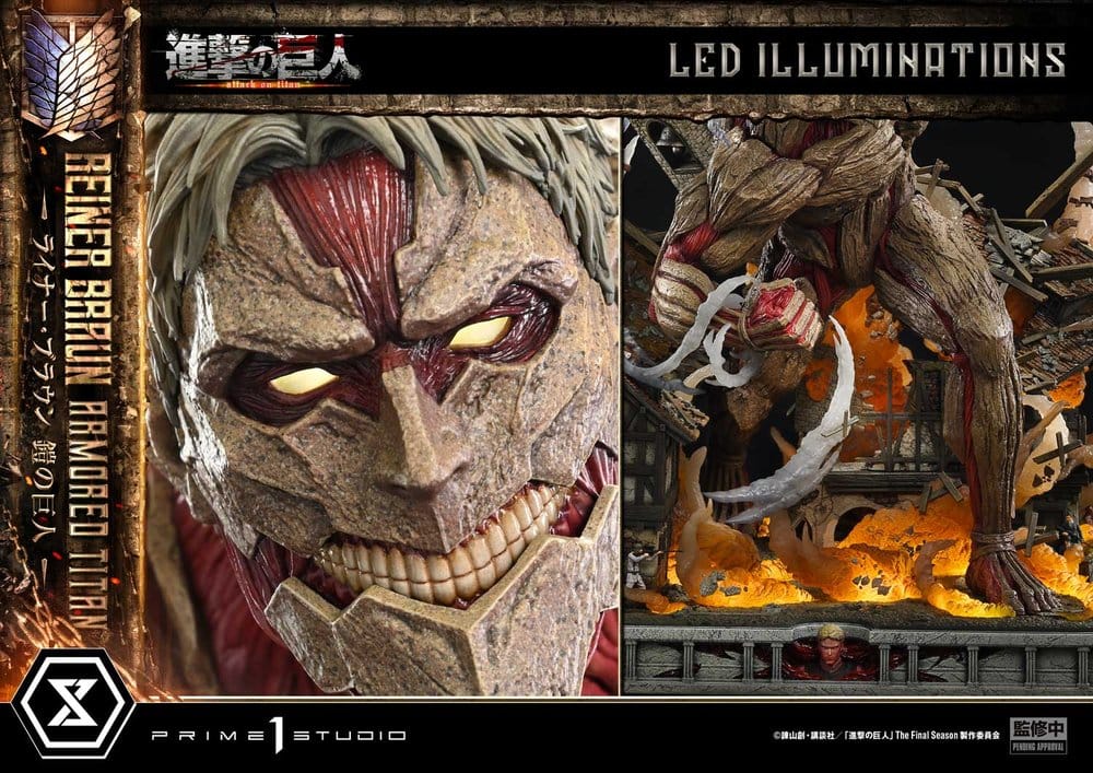 L'Attaque des Titans (TV animation) Ultimate Diorama Masterline Statue Reiner Braun Armored Titan Bonus Version 75 cm