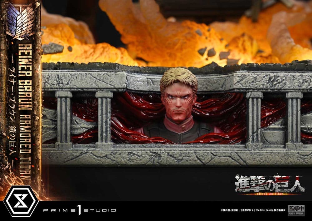 L'Attaque des Titans (TV animation) Ultimate Diorama Masterline Statue Reiner Braun Armored Titan Bonus Version 75 cm