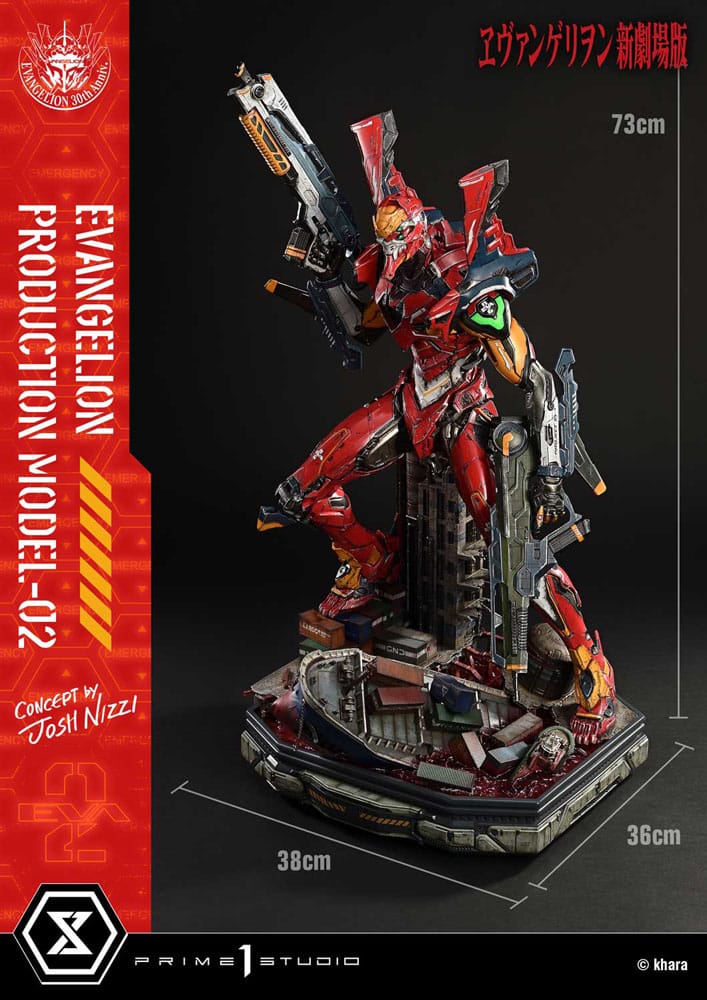 Rebuild of Evangelion statuette Ultimate Diorama Masterline Series Evangelion Production Model-02 (Concept By Josh Nizzi) Deluxe Version 73 cm