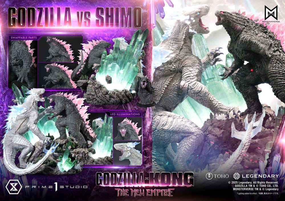 Godzilla x Kong: The New Empire statuette Ultimate Diorama Masterline Series Godzilla vs Shimo Bonus Version 86 cm