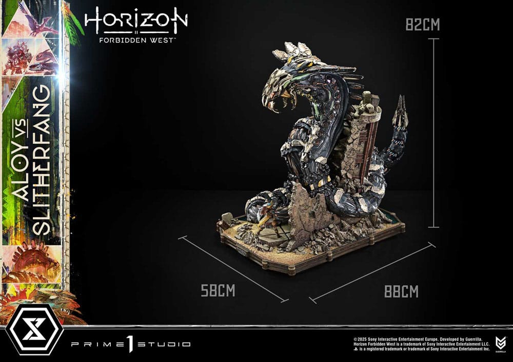 Horizon Forbidden West statuette Ultimate Diorama Masterline Series Aloy vs. The Slitherfang 82 cm