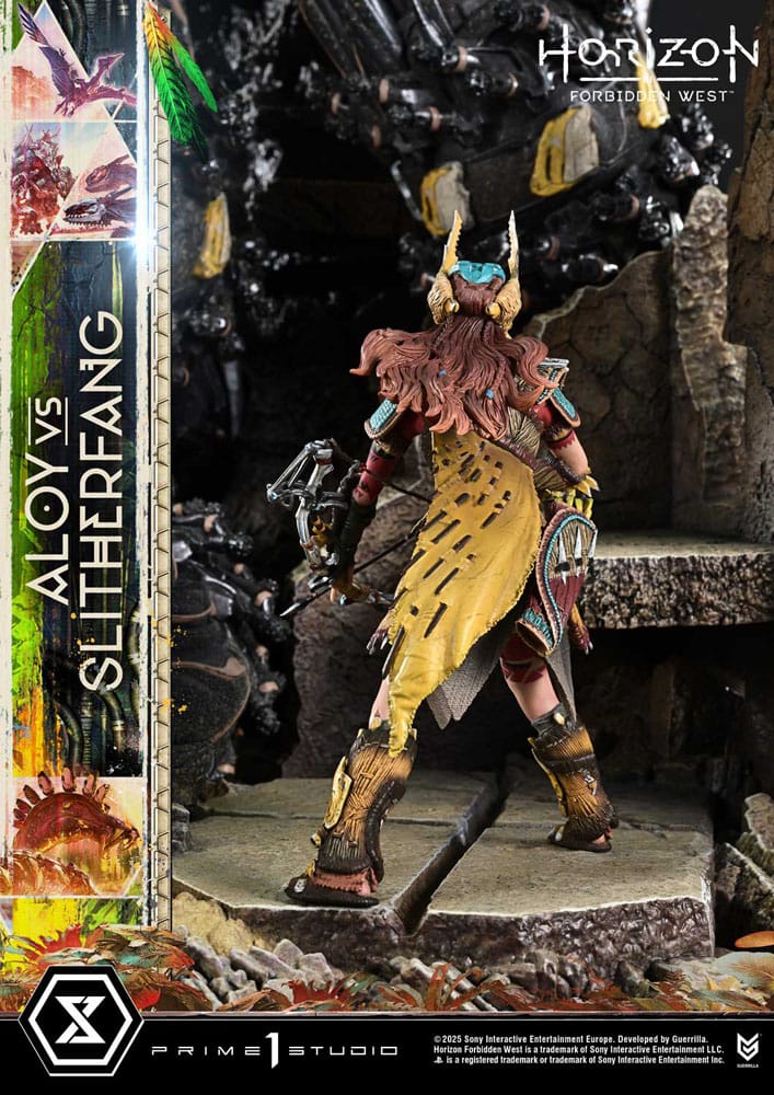 Horizon Forbidden West statuette Ultimate Diorama Masterline Series Aloy vs. The Slitherfang Bonus Version 82 cm