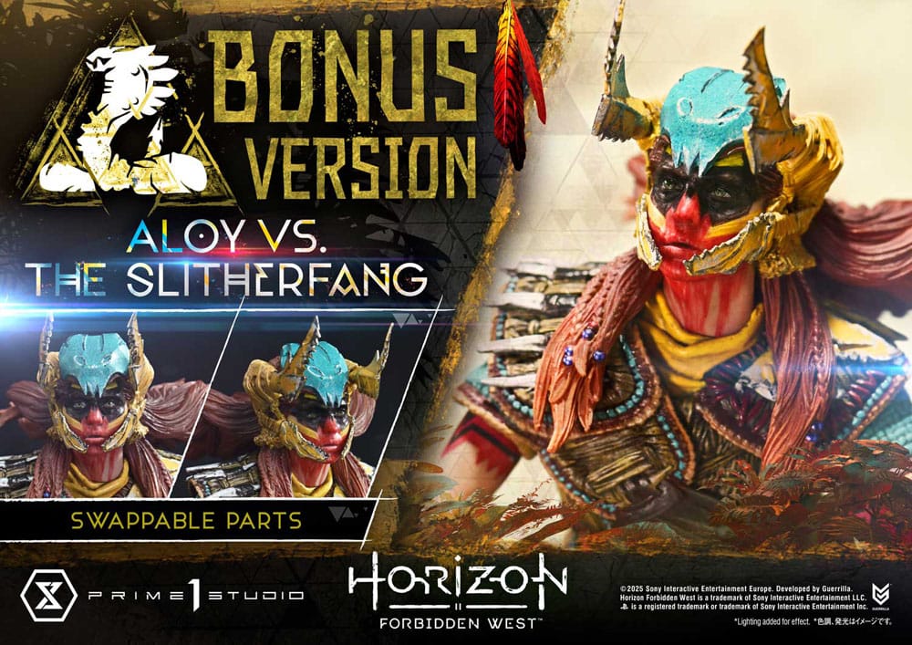 Horizon Forbidden West statuette Ultimate Diorama Masterline Series Aloy vs. The Slitherfang Bonus Version 82 cm