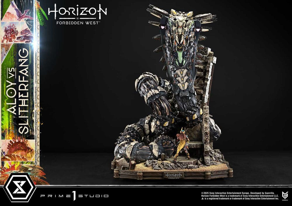 Horizon Forbidden West statuette Ultimate Diorama Masterline Series Aloy vs. The Slitherfang Bonus Version 82 cm