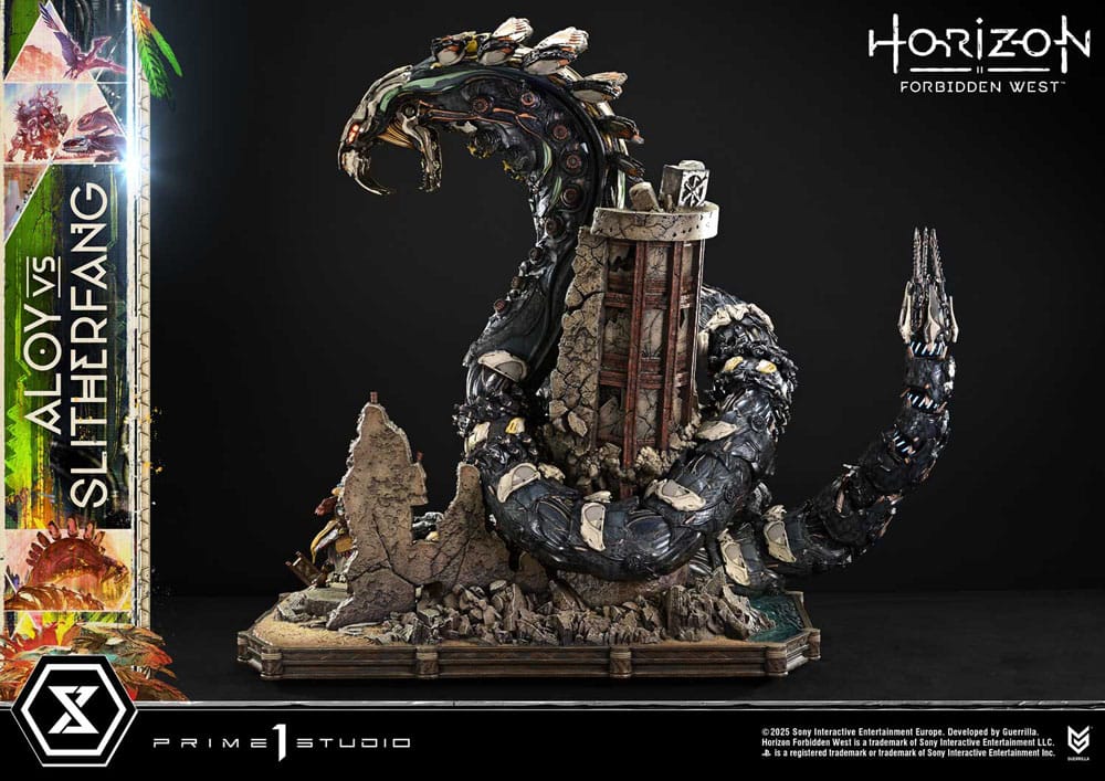 Horizon Forbidden West statuette Ultimate Diorama Masterline Series Aloy vs. The Slitherfang Bonus Version 82 cm