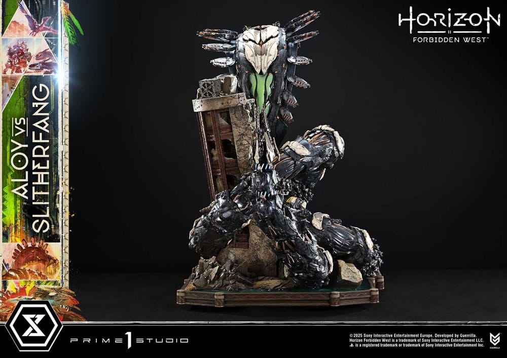 Horizon Forbidden West statuette Ultimate Diorama Masterline Series Aloy vs. The Slitherfang Bonus Version 82 cm