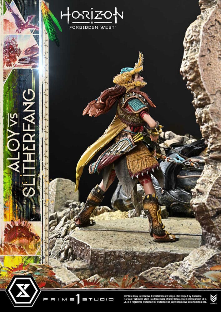 Horizon Forbidden West statuette Ultimate Diorama Masterline Series Aloy vs. The Slitherfang Bonus Version 82 cm