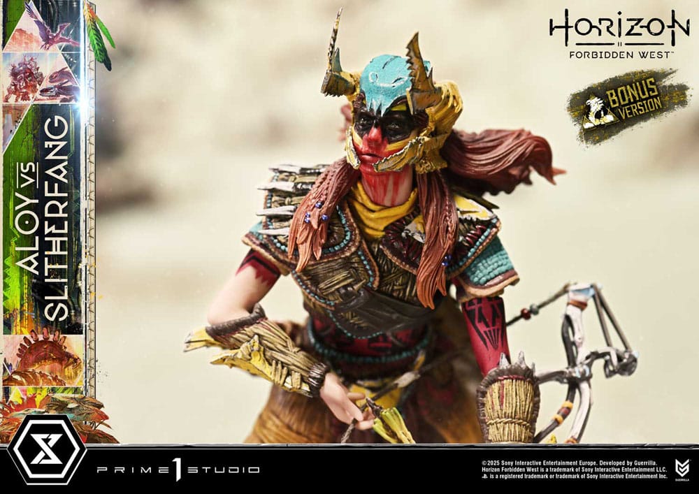 Horizon Forbidden West statuette Ultimate Diorama Masterline Series Aloy vs. The Slitherfang Bonus Version 82 cm