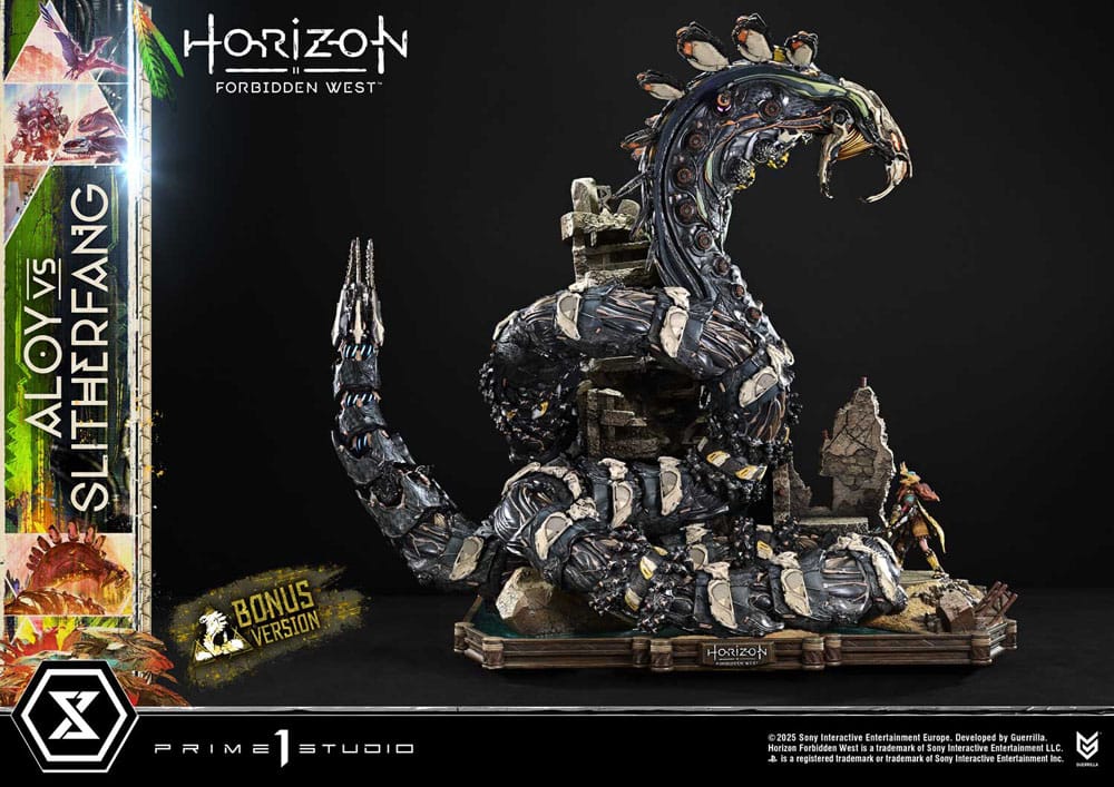 Horizon Forbidden West statuette Ultimate Diorama Masterline Series Aloy vs. The Slitherfang Bonus Version 82 cm