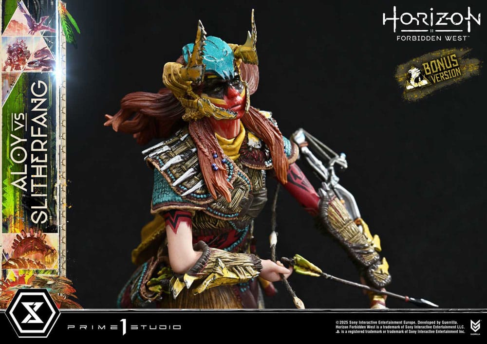Horizon Forbidden West statuette Ultimate Diorama Masterline Series Aloy vs. The Slitherfang Bonus Version 82 cm