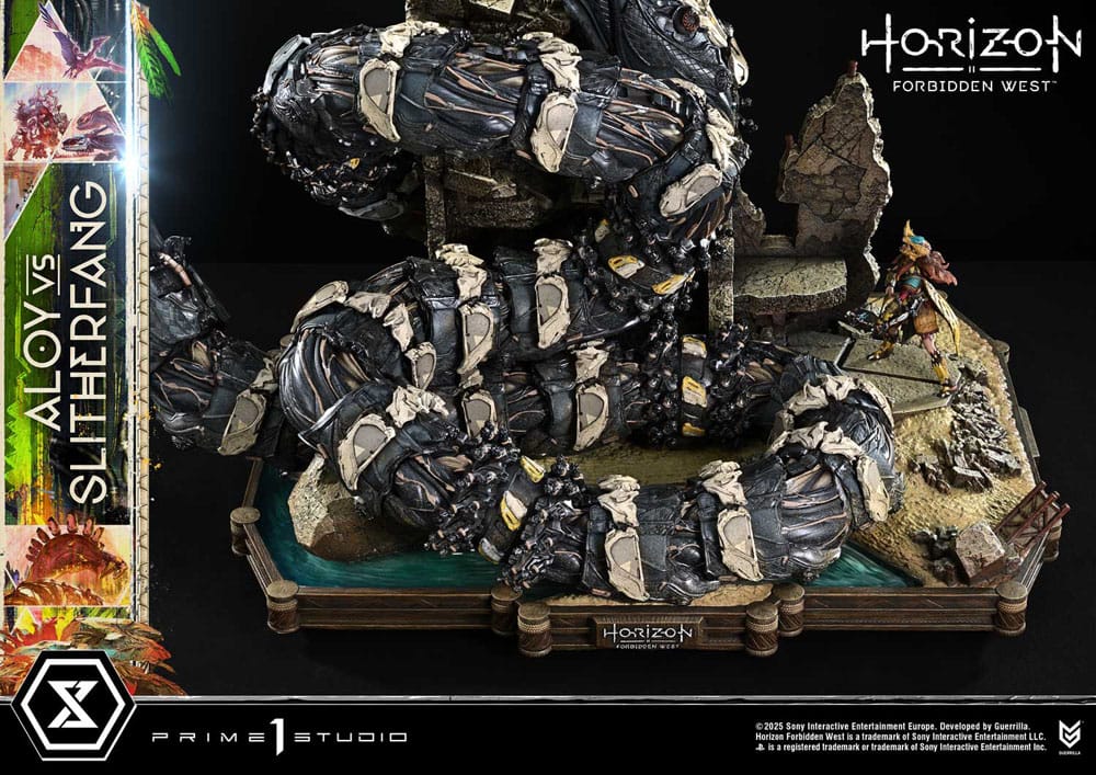 Horizon Forbidden West statuette Ultimate Diorama Masterline Series Aloy vs. The Slitherfang Bonus Version 82 cm